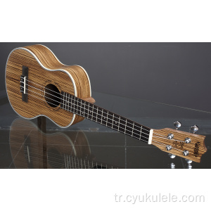 Zebra ahşap ukulele yazı